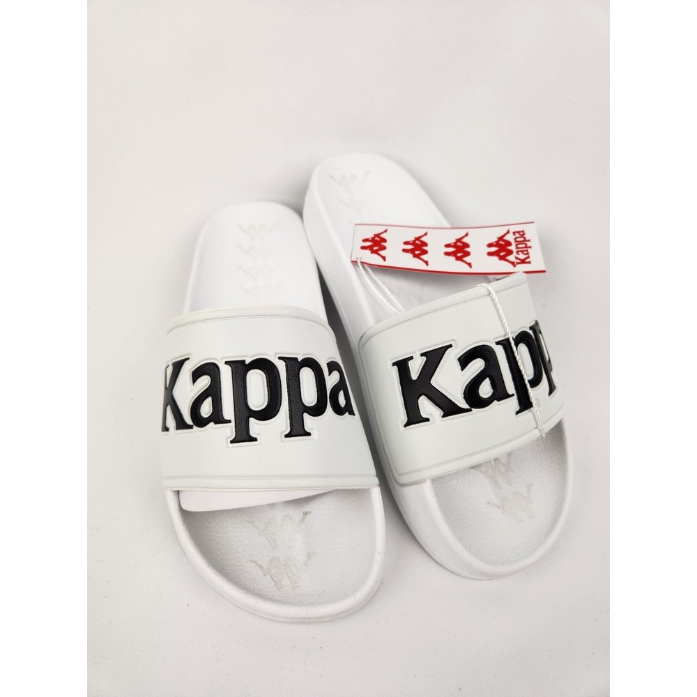 New Kappa Slides Banda Adam 9 White-Black Sandals Slip On Shoes Pool‎ Beach SZ 5